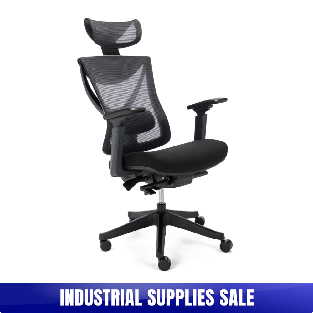 Ergonomic Office Chair with 5 Gears Lumbar Support_4Dock